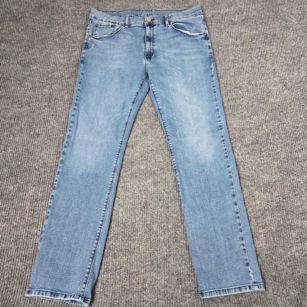 Mott & Bow Slim Fit Jeans Mens 38x32(35X31) Blue Medium Wash Stretch Denim 26929